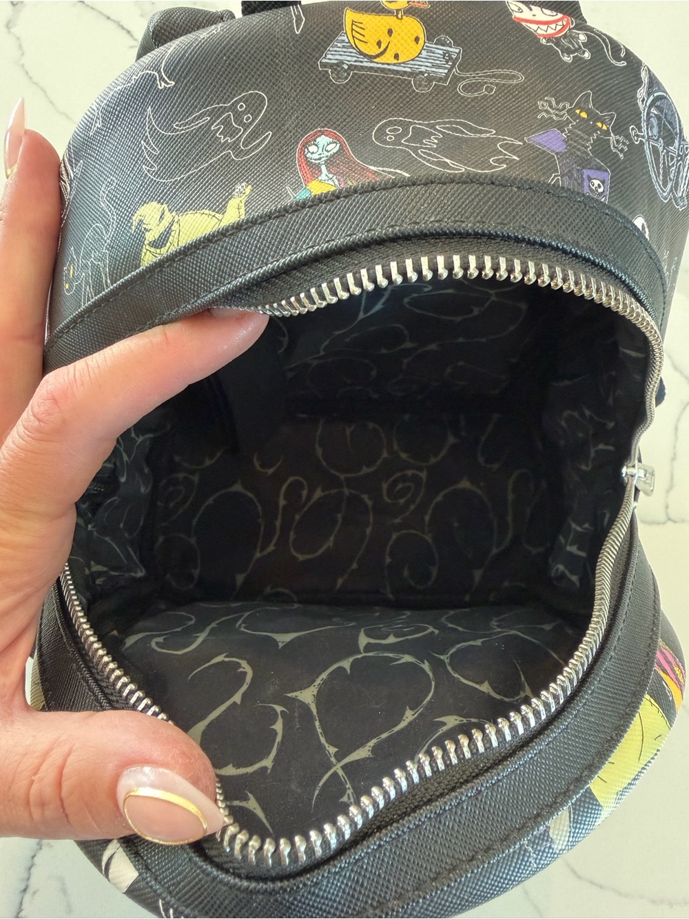 The Nightmare Before Christmas Black Character Print Mini Backpack - Picture 6 of 8